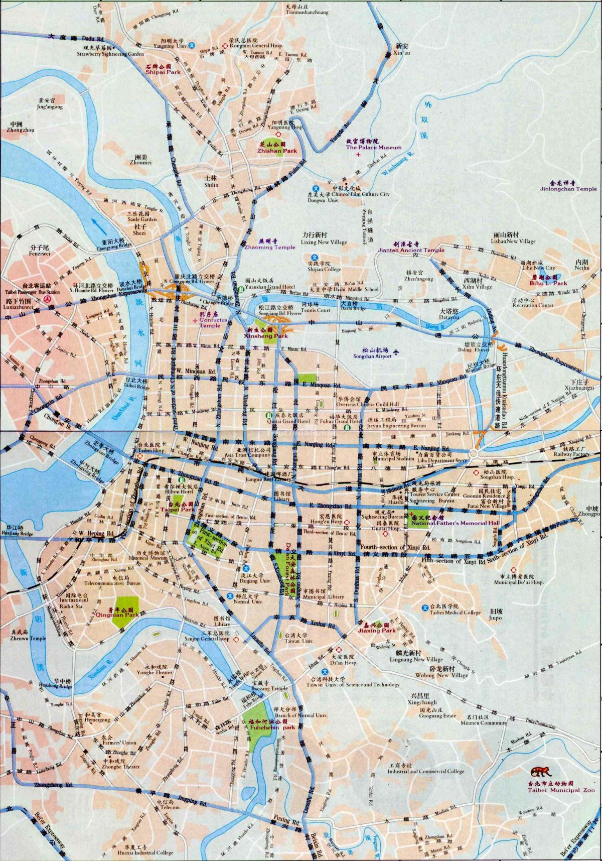 Taipei wegenkaart